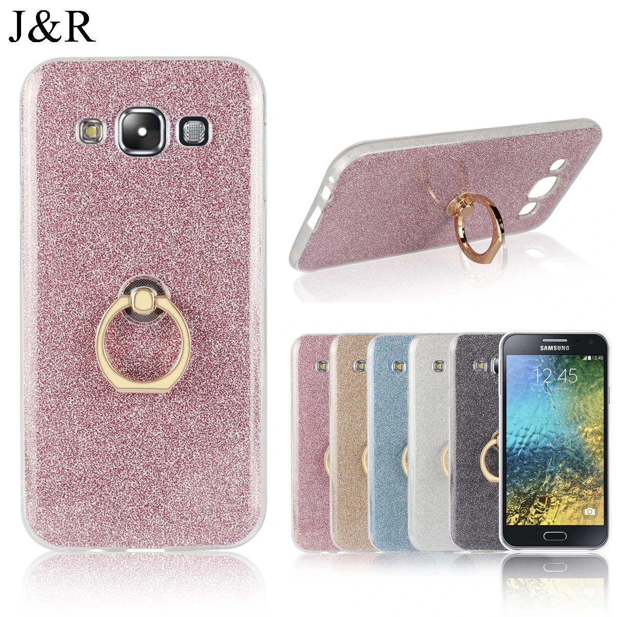 Case for Samsung Galaxy E5 E500 E500F SM-E500H Soft TPU Back Cover Protective Fitted Cases Bling Sparkle Glitter Shell 5.0" |
