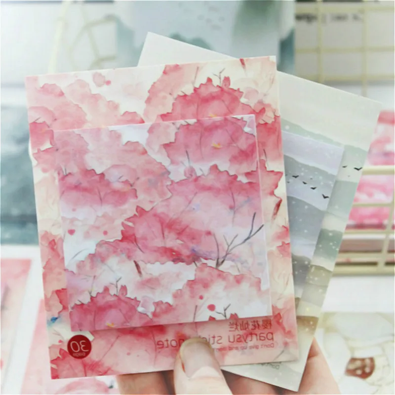 

30Pcs/set kawaii notebook cute Lotus pattern planner Decoration Diary student supplies stationery stickers