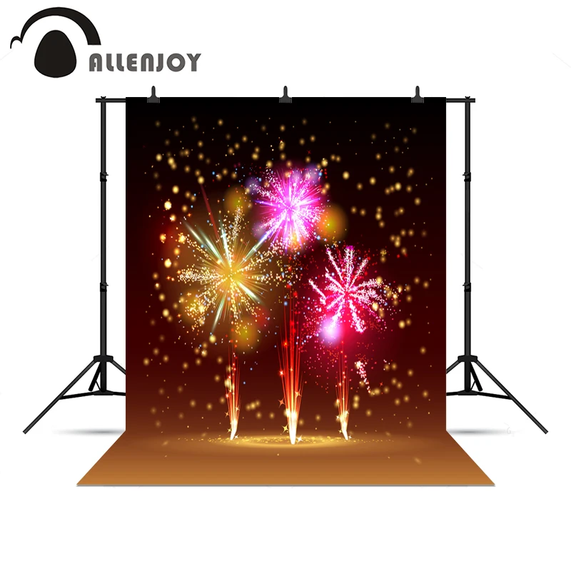 Allenjoy праздничный фон для фотосъемки с изображением Новый год фейерверк Блеск