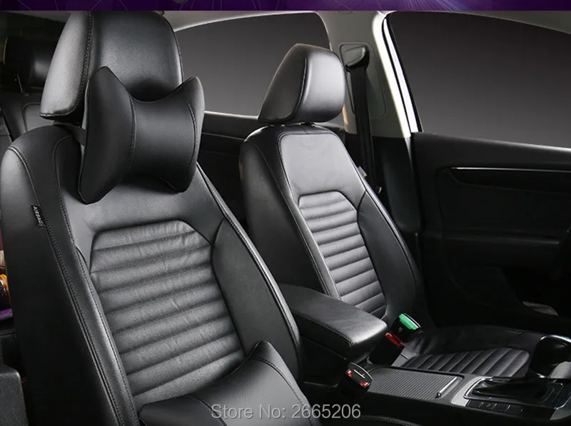 

Car Headrest Pillow Seat Cushion PU Leather Soft Perforating Design for Hyundai elantra ix35 solaris accent i30 ix25 accessories