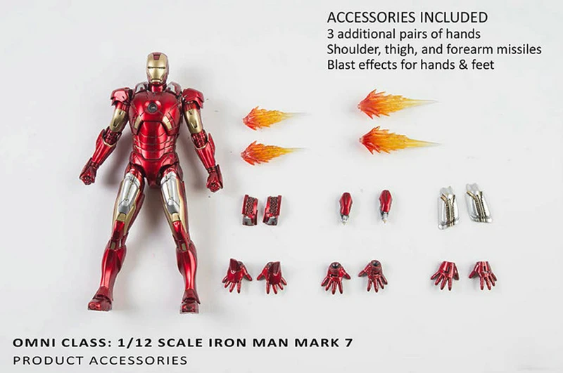 

Presale 1/12 Scale Alloy Iron Man Movable MARK 7 MK7 MKVII Toy Action Figure Collecte Figure Doll Model