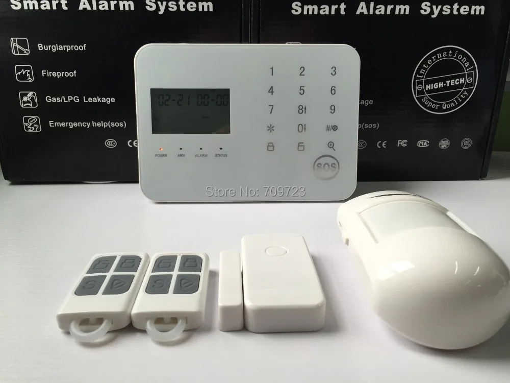 

FunGee B99  4 wired & 99 wireless TOUCH KEYPAD GSM + PSTN dual network alarm system LCD with blue  light display screen and APP
