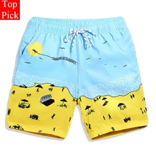 Пляжные мужские плавки с принтом для купания размера плюс, мужские плавки, боксеры в стиле пэчворк,, летние YK48