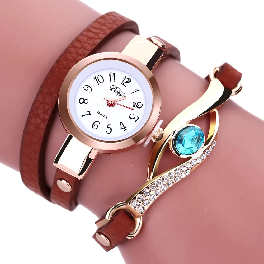 Relojes mujer, женские наручные часы с металлическим ремешком, браслет, кварцевые часы для женщин, женские часы, женские модные часы 999 - Цвет: Brown