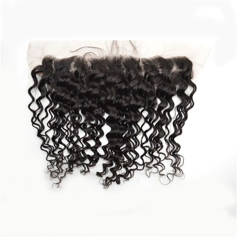 Brazilian hair ear to ear lace frontal closure with 4 bundles deep wave bundle with 134 lace frontal 5 pcslot (3)