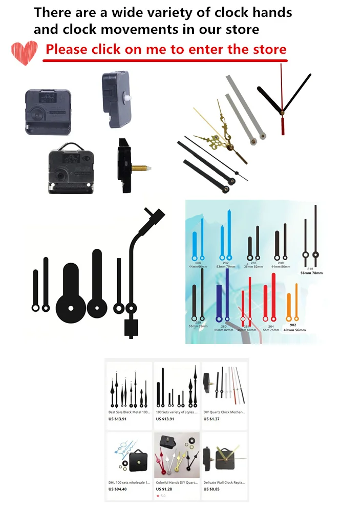 1 комплект бесшумные большие часы настенные кварцевые механизм движения резьба оси 28 мм черные руки ремонт инструмент запчасти комплект DIY набор с крюком