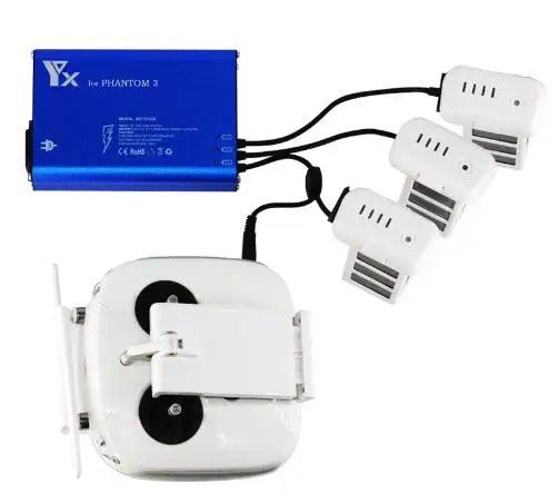 4 в 1 умное зарядное устройство для DJI Phantom 3 Drone аккумуляторы с дистанционным