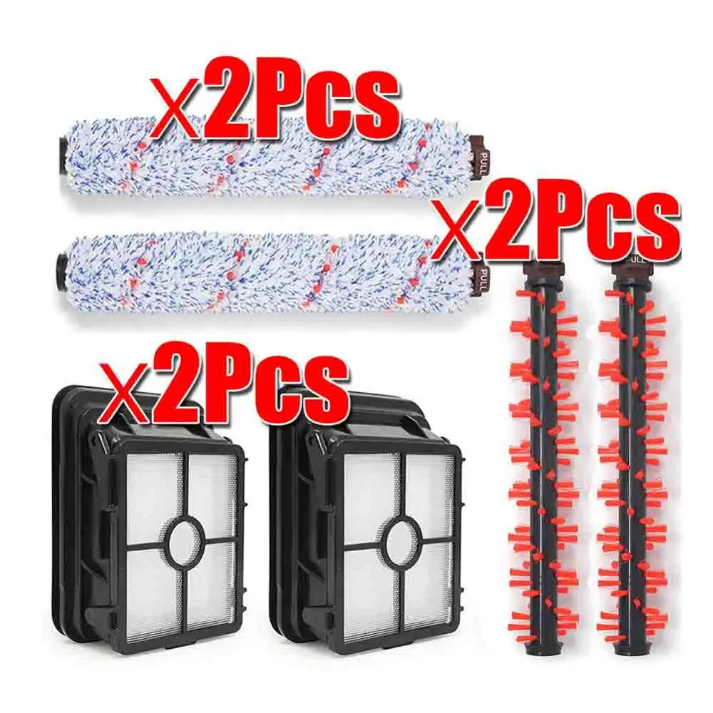 Пылесос квадратные части фильтра Hepa многоповерхностная круглая щетка L& фильтр для bissell Crosswave 1785Q 1785F 1785B - Цвет: 6Pcs kits
