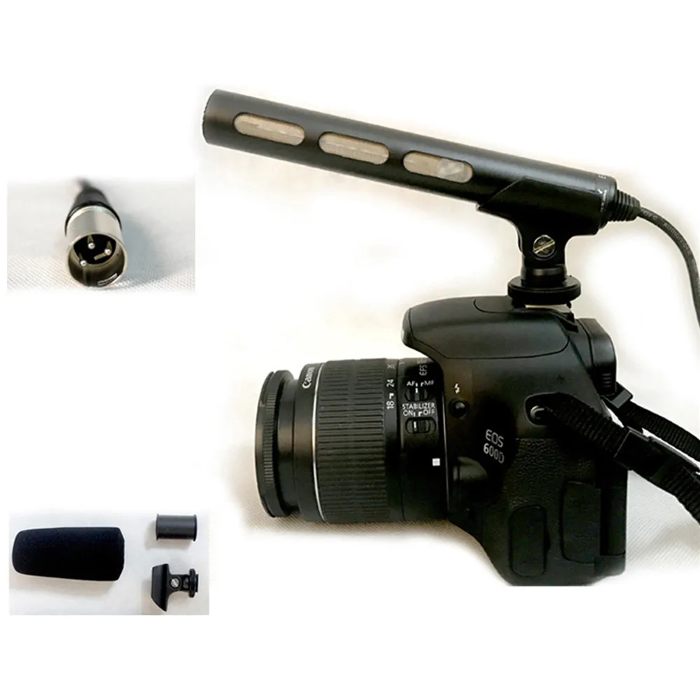 microfone profissional dslr condensador vídeo entrevista microfone acessório de reposição
