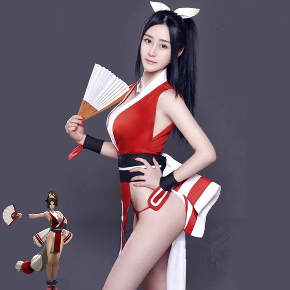 Король бойцов KOF mai shiranui косплей кимоно-Униформа платье полный комплект женские сексуальные костюмы на Хэллоуин индивидуальный заказ