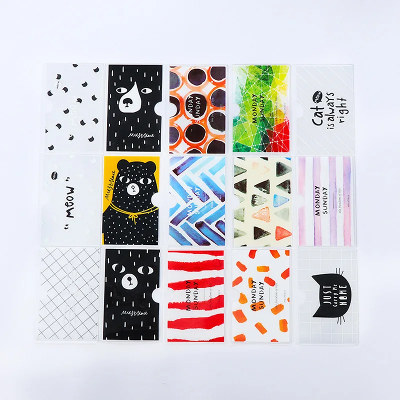 1pc Women PVC Cartoon Card Holder Credit Student Cute ID Cards Wallet Passport Business Bancaire Card Holder Protector