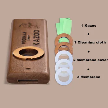 

Popular Wooden Woodman Kazoo Orff Instruments Ukulele Guitar Partner Wood Harmonica With Metal Box