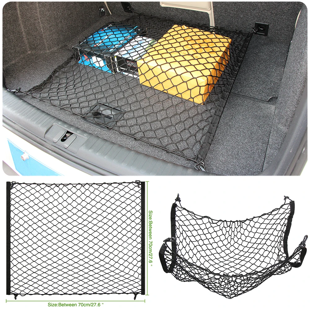 

2018 new ho Car Trunk Cargo Mesh Net Luggage For mazda cx5 peugeot 207 peugeot 308 tucson tiguan 2017 seat leon 2 accessories