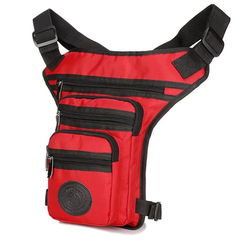 Tanie Mężczyźni płótno Nylon saszetka na nogę dla mężczyzn piterek pas Hip Drop Messenger ramię podróży Trekking motocykl szturmowy saszetki na pas