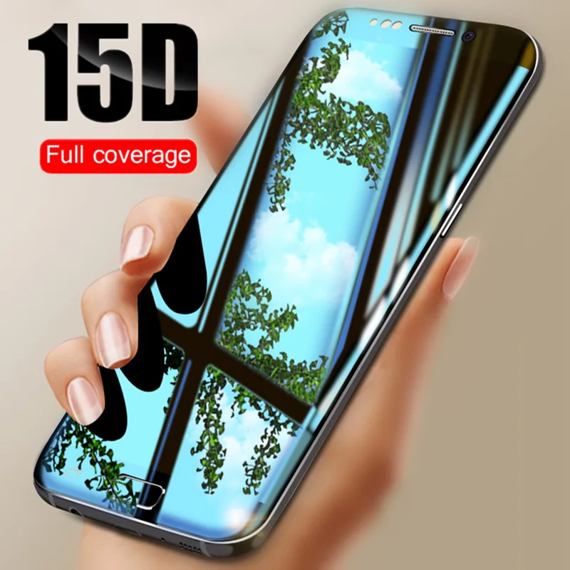 HD 15D закаленное Стекло на для Samsung Galaxy S8 S9 плюс Примечание 9 8 S6 S7 край защитный
