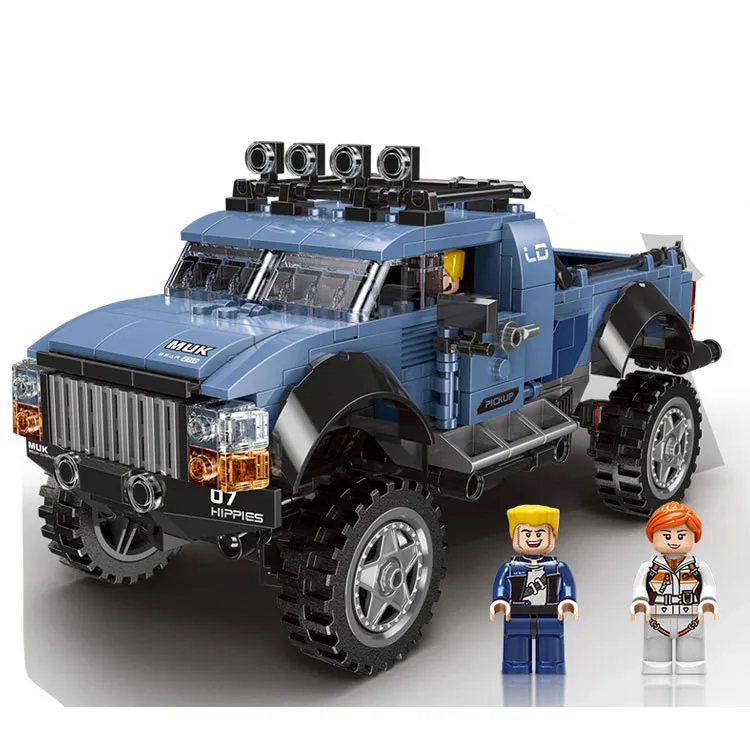

NEW 555PCS Assembly Car Toys The Pick Up Car Model mini Figure Building blocks mini Toys For children gift NO BOX