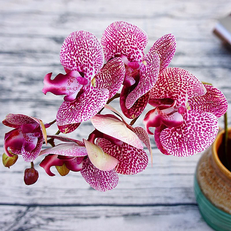 3D искусственная Орхидея, Бабочка, цветы, шелковые цветы для свадебного украшения, сделай сам, искусственные цветы, гирлянда, подарок на день Святого Валентина