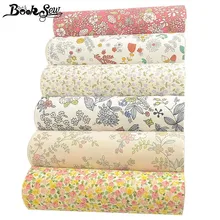 Booksew Fat Quarters с цветочным принтом, хлопок, ткань, сделай сам, лоскутное шитье, подушка, ткань для шитья, 6 шт./40 см x 50 см, Tissus