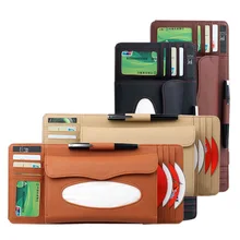 Автомобильный многофункциональный тканевый козырек тип PU мягкий визитница держатель для салфеток CD имя держатель ручки для карточек автомобильные аксессуары