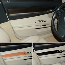1 Pair Car Styling Interior Mirco Leather Door Panel Armrest Handle Pull Protection Cover for BMW 7 Series F02 2009-2015