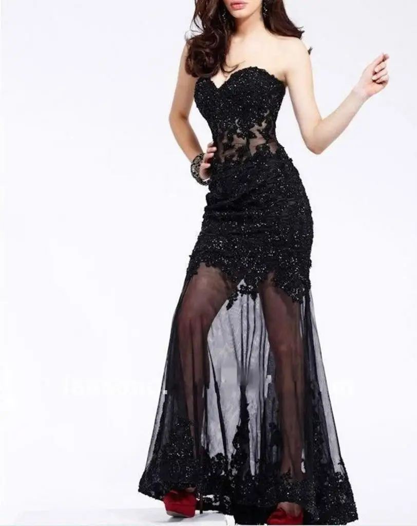black colour ball gown