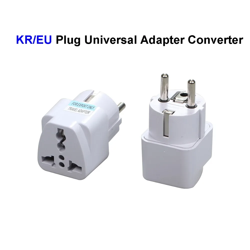 Universal EU South Korea Plug Adapter Converter US AU UK To European Germany KR AC Travel