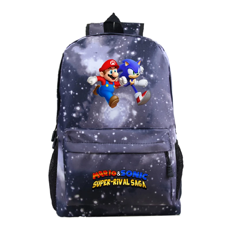 

Mario & Sonic 3 Design Fashion Laptop Travel Backpack Men Sac A Dos Femme Bookbag Mochila Mujer School Bags For Teenage Girls