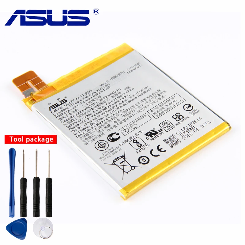 

Original ASUS C11P1606 Zenfone 3 Laser Battery For ASUS Zenfone 3 Laser 5.5" ZC551KL with Tool 3000mAh