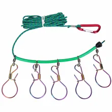 Deukio 16ft тяжелых Нержавеющая сталь Рыбалка замок с 5 пряжка Рыбалка Шестерни комплект аксессуаров