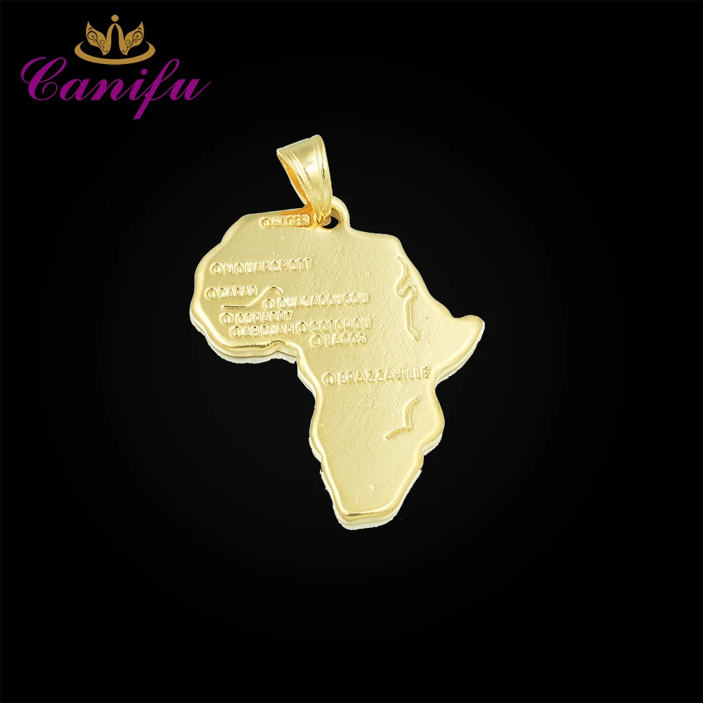 

Canifu New arrival Hot sale Gold Color Pendant Beautiful Africa map shape Pendants Fit necklace factory price