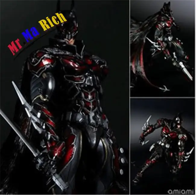 

27CM Play Arts KAI DC Comics Variant NO.1 Batman Red Limited Color Ver. PVC Action Figure Collectible Model Toy