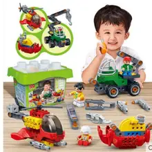 Новые горячие DreamWorks большие маленькие блоки Строительные блоки Наборы кубиков детские игрушки