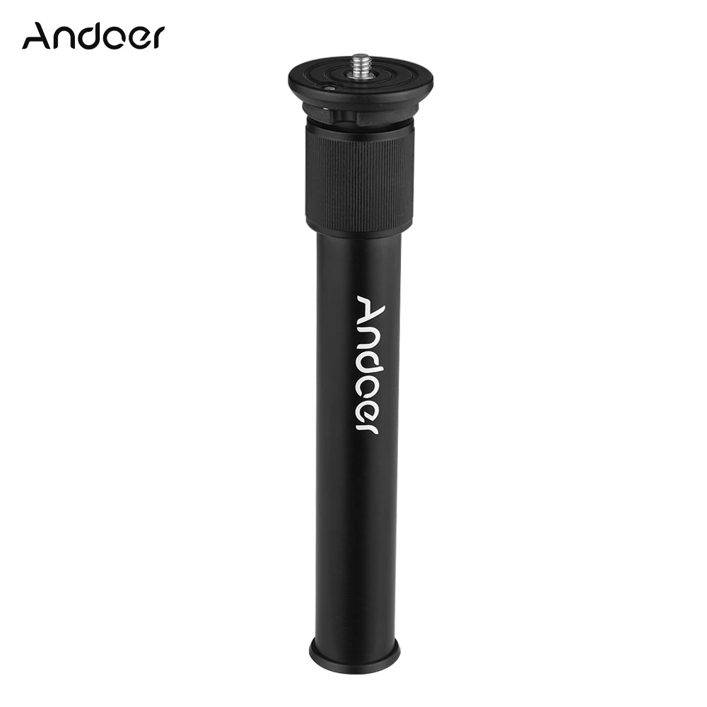 

Andoer 2-Section Aluminum Alloy Tripod Center Column Shaft Extension Tube Tripod Head 1/4 Screw With 3/8 Thread on the Bottom