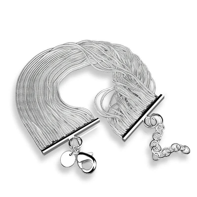 

Fashion Silver Plated Multi Layers Snake Chain Wide Bracelet For Woman Jewelry Wholesale ZK30 YDSJ0118