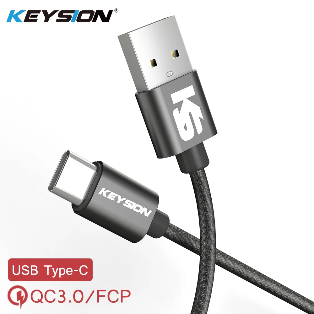 

KEYSION 2.5A Digital Cable For Huawei for Xiaomi for Samsung Charger Braided Type-C USB-C Phone Cable Fast Charging Data Sync