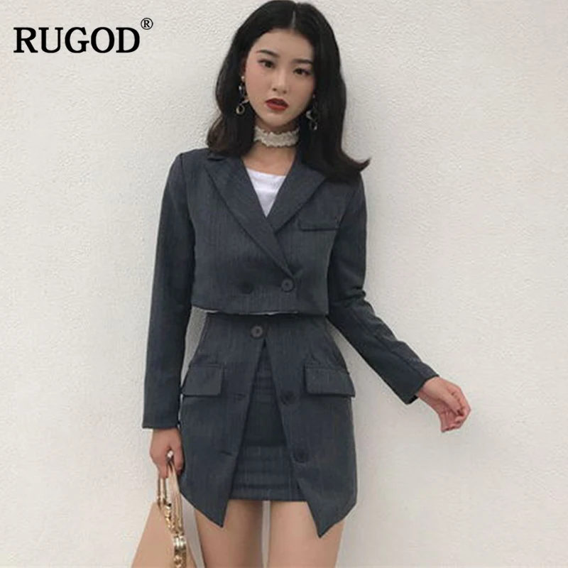 Hot Ru 2018 Newest Office Lady Business Suits 2 Two Piece Ru 2018 Newest Office Lady Business Suits 2 Two Piece Set For Women Short Blazer Jacket And On Organ Mini Skirt