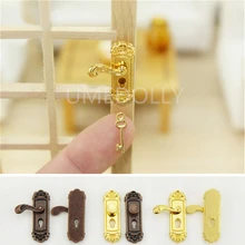 4 шт./компл. 1/12 весы Винтаж кукольный домик миниатюра дверных замков и ключевая кукла дом Фея двери аксессуары «сделай сам»