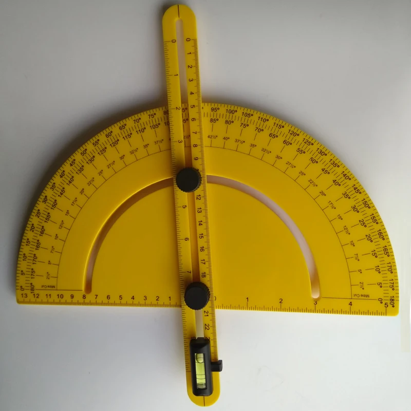 

Plastic Swing Arm Multi Angle Ruler Finder Plastic 180 Degree Protractor for Builder Carpenter Craftsman and Engineer Large Size