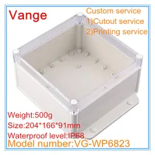 2 шт./лот Профессиональный литьевая форма коробка IP68 водонепроницаемый 204*166*91 мм корпус из пластика ABS diy чехол для питания Поддержка устройств