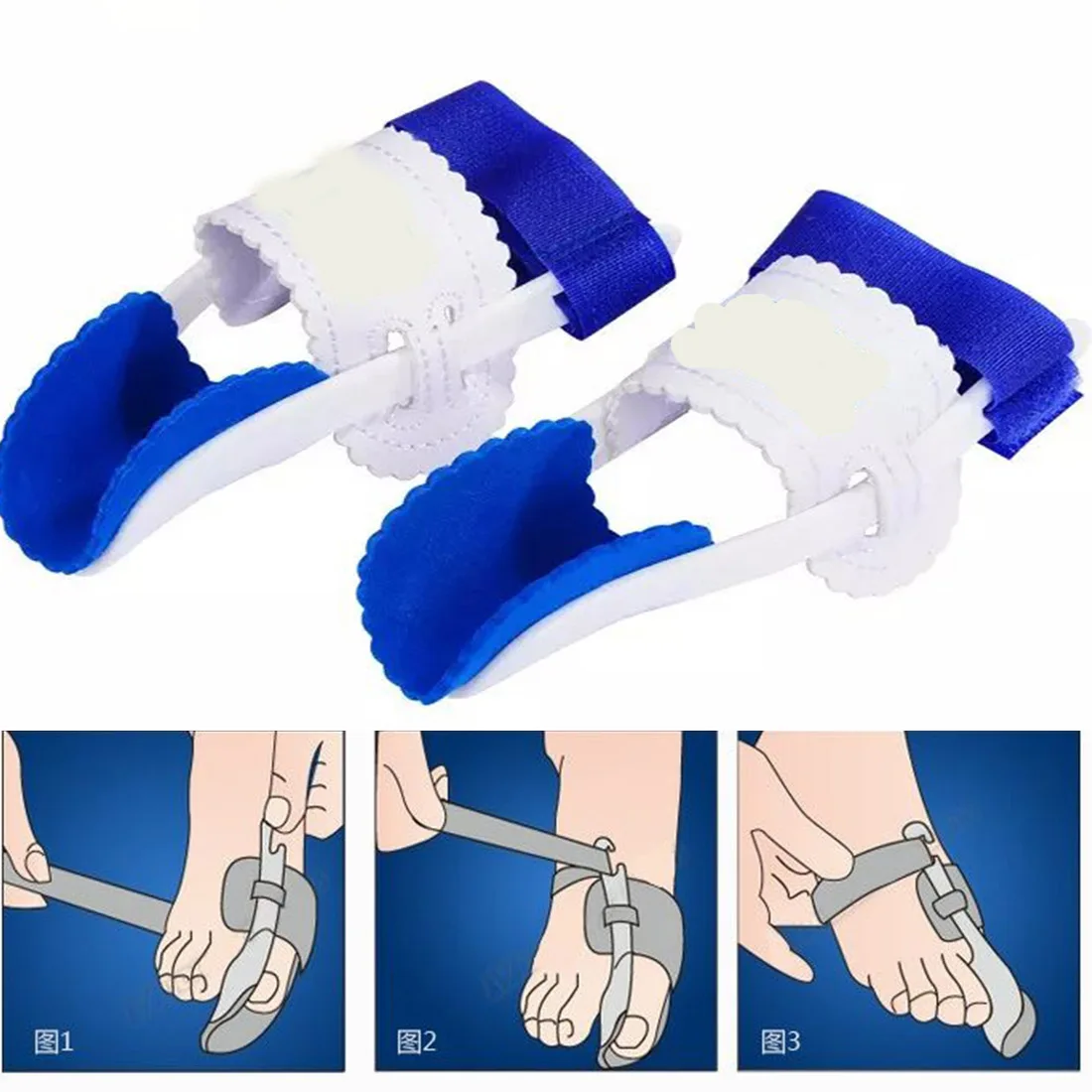 

1 Pair 2pcs Big Toe Separator Corrector Straightener Bunion Splint Toe Straightener Foot Pain Relief Hallux Valgus Feet Care