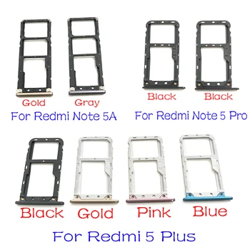 

New Sim Card Tray Slot Socket Adapters For Xiaomi Redmi Note 5A 5 7 6 Pro Housing Parts Replacement