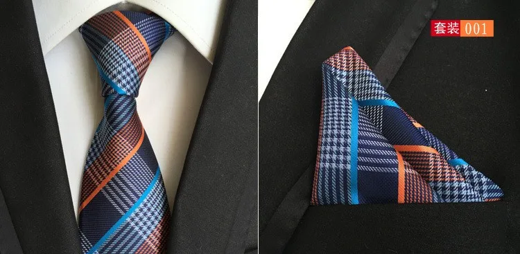 Пейсли мужские модные галстуки для Мужские галстуки бизнес платье галстук из искуственного шелка жаккард ежедневный галстук платок Набор TZ001