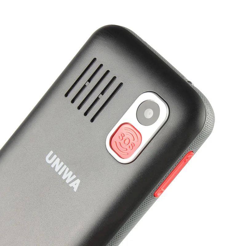 Uniwa V808G мобильного телефона 3G WCDMA кнопкой SOS 1400 мАч 2,31 "Экран старик фонарик сотовый телефон с фонариком