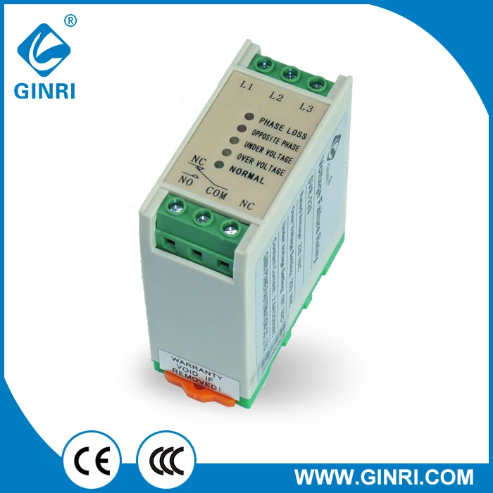 GINRI JVR Three phase electronic Phase sequence Phase loss protection