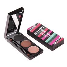 Music Flower бренд макияжная подводка для глаз порошок& пудра для бровей Палитра 3 в 1 коробка подводка для глаз Водонепроницаемый интенсификаторы для бровей