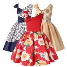 Платье принцессы для девочек на свадьбу, день рождения, вечернее платье для девочек, элегантное платье для маленьких девочек, размер 2, 3, 4, 5, 6, 7, 8 лет