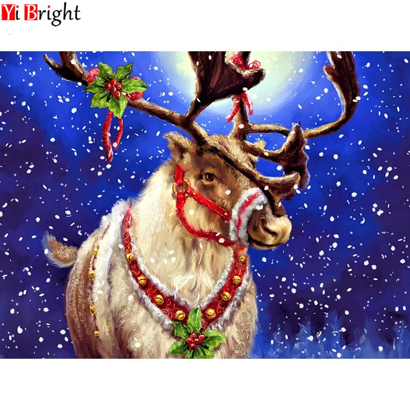 Christmas Diamond Painting Reindeer DIY Diamond Embroidery Animals