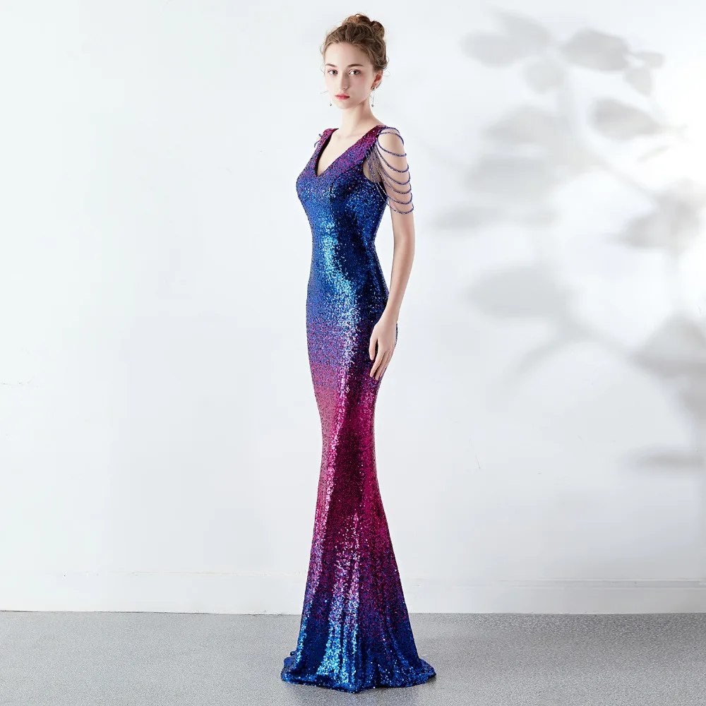 Summer Dress Party long crystal diamond rhinestone dress sexy slim women party dress annual meeting host party club wear (4)