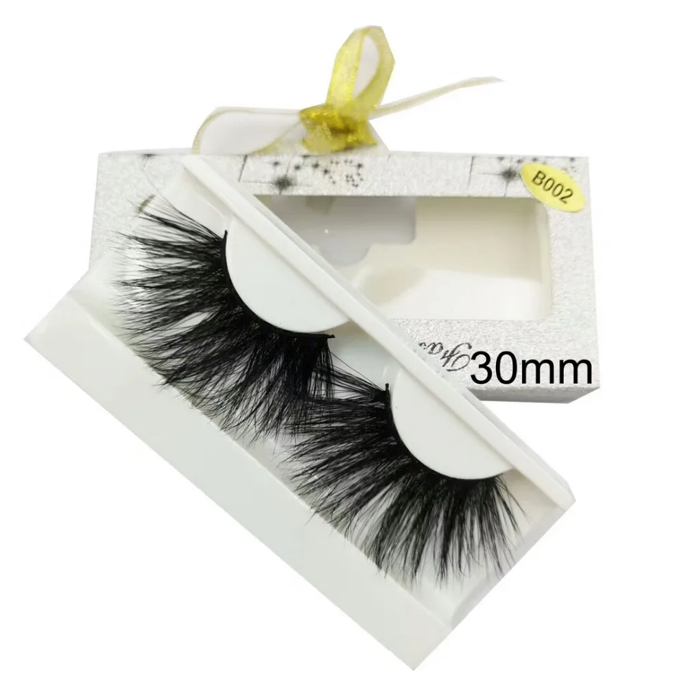 longer than 25mm Eyelashes 100% Mink False Crisscross Natural Fake lashes Length 30mm Makeup 3D Lashes | Красота и здоровье