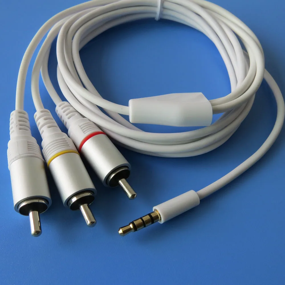 Аудио Видео кабель 3 5 мм до 3RCA 1 метра|Кабели VGA| |
